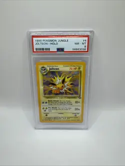 Pokemon TCG Jolteon Holo PSA 8 Mint Vintage 1999 Jungle Series 04/64 - Image 1