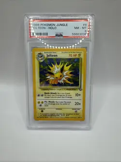 Pokemon TCG Jolteon Holo PSA 8 Mint Vintage 1999 Jungle Series 04/64 - Image 3