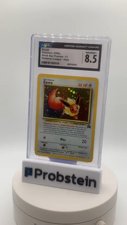 2000 Pokemon Black Star Promos #11 Pokemon League Eevee Holo CGC 8.5 NM-MT+ - Image 2