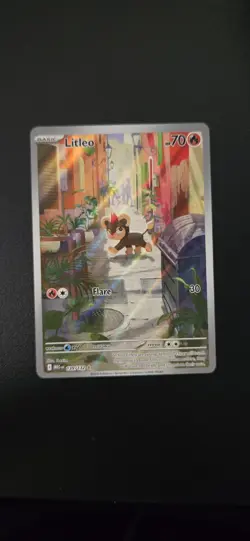 Pokemon TCG Litleo Illustration Rare Mega Evolutions 139/132 - Image 1