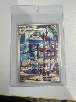 Steelix Illustration Rare Paradox Rift Pokemon Card 208/182 EX-NM Condition - Image 1