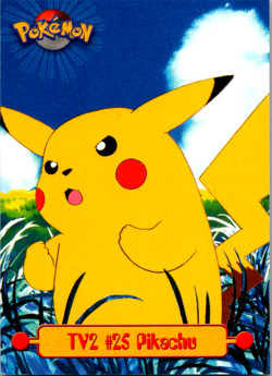 Pokemon Card TV Animation #TV2 Pikachu Blue Logo 1st Print ENG L018646 - Image 1
