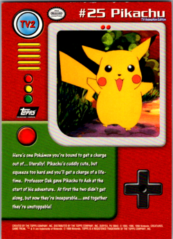 Pokemon Card TV Animation #TV2 Pikachu Blue Logo 1st Print ENG L018646 - Image 2