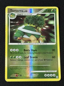 Torterra 17/130 Diamond and Pearl Reverse Holo Pokemon Card - Image 1