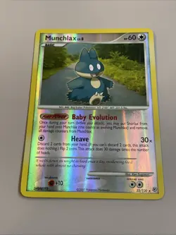 Pokemon Card Munchlax Diamond & Pearl Reverse Holo Rare 33/130 Near Mint - Image 1