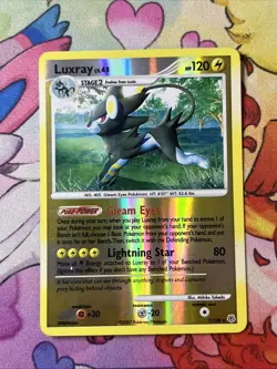 [LP] Luxray 7/130 DP Diamond & Pearl Base Set Reverse Holo Rare Pokemon Card - Image 1