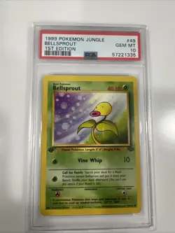 PSA 10 GEM MINT 💎 1999 POKEMON JUNGLE 1ST EDITION - BELLSPROUT #49 ENGLISH - Image 1
