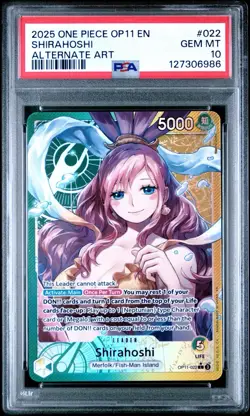 2025 One Piece Shirahoshi Alternate Art OP11-022 PSA 10 Gem Mint - Image 1