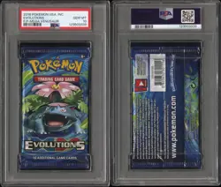 2016 Pokemon USA XY Evolutions Foil Booster Pack Mega Venusaur Art PSA 10 - Image 3
