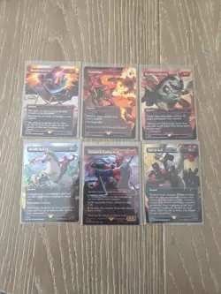 MTG Secret Lair Marvel Deadpool Rainbow Foil Edition Card Set - Image 1
