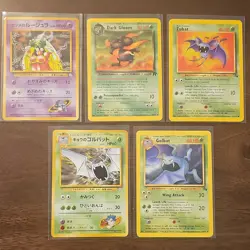 Pokemon TCG Team Rocket & Gym Challenge Lot Golbat Zubat Dark Gloom Jynx 5 Cards - Image 1