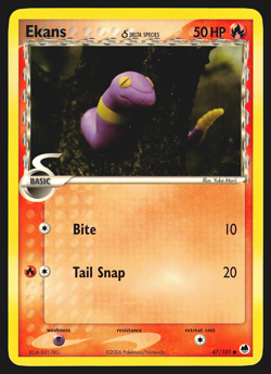 Ekans 47/101 EX Dragon Frontiers Pokemon Card EXC - Image 1