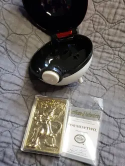 Pokemon 1999 Mewtwo 23K Gold-Plated Trading Card W/Ball + Cert Burger King K1 - Image 2