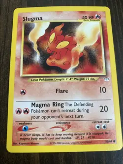 Slugma 53/64 Neo Revelation Rare Vintage Pokemon Card - Image 1