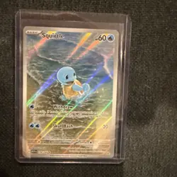 Pokemon Squirtle Holo Illustration Rare Card 170/165 Scarlet & Violet 151 Series - Image 1