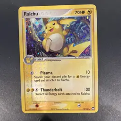 Raichu pokemon card 12/108 2007 U3P-02F-RNZ Holo card MP+ - Image 1