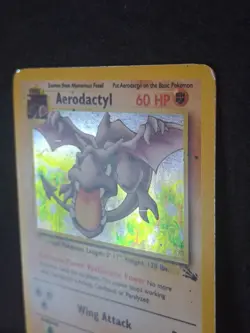 Pokemon TCG WOTC Card Aerodactyl Fossil 1/62 Holo Rare HP - Image 3