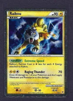 Raikou (Shiny) SL9 Call Of Legends Secret Rare Holo Pokemon Card - Image 1