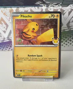 ⚡ Pikachu 051 /162 2026 Pokemon Day 30 Stamped Promo plus COIN 🪙 TCG card NM - Image 2