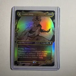 FOIL AVATAR AANG (BORDERLESS) Avatar: The Last Airbender TLA Magic MTG MINT CARD - Image 3