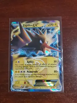 2012 Zapdos EX 48/135 Holo Ultra Rare Pokemon Card Team Plasma - Image 1