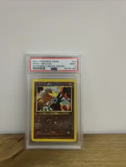 2001 Entei #34 Pokemon Movie 3 Black Star Promo Reverse Holo Card PSA 9 MINT - Image 1