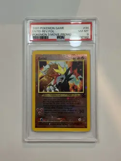 PSA 9 Entei Reverse Holo 2001 Pokemon Graded Card Slab Movie Promo #34 Near Mint - Image 1