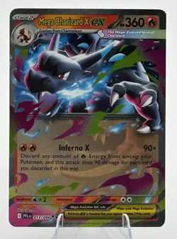 Mega Charizard X EX 013/094 Phantasmal Flames Holo Rare Card NM Condition - Image 1