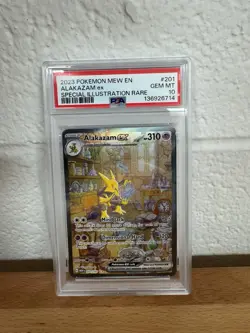 2023 POKEMON MEW EN-151 SPECIAL ILLUSTRATION RARE #201 ALAKAZAM EX PSA 10 - Image 1