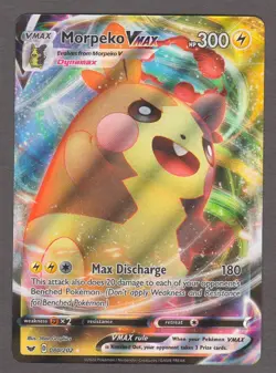 Morpeko VMAX 080/202 Sword & Shield Base Set Full Art Ultra Rare Holo Pokemon NM - Image 1
