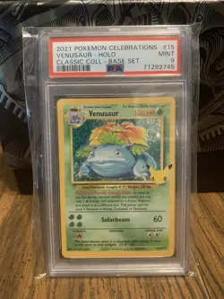 2021 Venusaur 15/102 Celebrations Classic Collection PSA 9 Pokemon TCG - Image 1