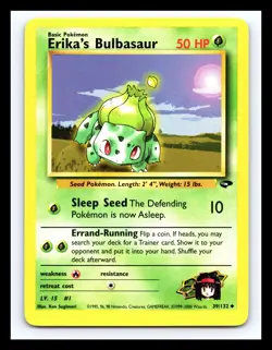 💥 Erika's Bulbasaur (Gym Heroes Set Pokemon 2000) Vintage # 39/132 - Image 1