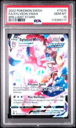 PSA 10 Sylveon VMAX Full Art TG15/TG30 Brilliant Stars Pokemon 2022 - Image 1