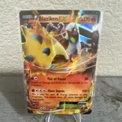 Pokemon Blaziken EX XY54 XY Promo Holo Basic 170HP Fist of Focus Flare Storm EN - Image 1