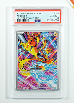 Pokemon PSA 10 Zeraora #151 SCR IT 151 Illustration Rare 2024 Italiano - Image 1