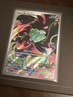 Pokemon TCG Bulbasaur Me01 Mega Evolution Holo Illustration Rare 133/132 NM - Image 1