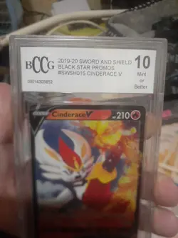 Cinderace V SWSH015 Pokemon Sword & Shield Black Star Promo Graded BCCG 10 MINT - Image 2