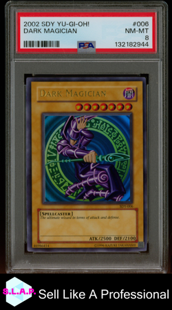 DARK MAGICIAN YU-GI-OH! STARTER DECK: YUGI 2002 006 PSA 8 - Image 1