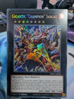 YuGiOh! Gigantic "Champion" Sargas PHHY-EN045 Secret Rare 1st Ed - Image 1