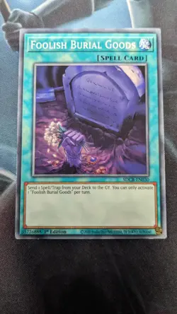 YUGIOH Foolish Burial Goods SDCB-EN030 Common 1st Edition - Image 1
