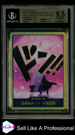 TONY CHOPPER GOLD DON SUP ALT ART ONE PIECE / 2025 PRB02 GEM MINT JP BECKETT 9.5 - Image 1