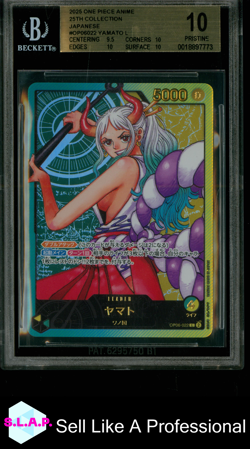 YAMATO ONE PIECE OP06-022 2025 LECAFIG JUMP PROMO PRISTINE JAPANESE BECKETT 10 - Image 1