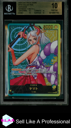 YAMATO ONE PIECE OP06-022 2025 LECAFIG JUMP PROMO PRISTINE JAPANESE BECKETT 10 - Image 1