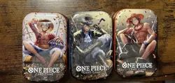 One Piece TCG Tin Pack Set Ace/Sabo/Luffy UNOPENED - Image 1