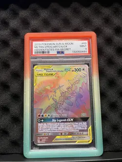 2019 Pokemon Sun And Moon Rainbow Moltres Zapdos Articuno GX Hidden Fates PSA 9 - Image 4