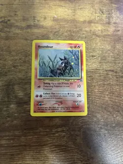 Pokemon TCG Houndour Neo Discovery Holo Rare Card 5/75 Swirl Unlimited - Image 1