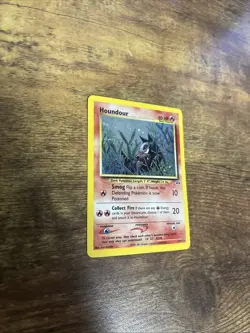 Pokemon TCG Houndour Neo Discovery Holo Rare Card 5/75 Swirl Unlimited - Image 2