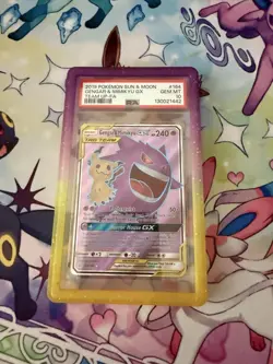 2019 Pokemon Sun & Moon Team Up Gengar Mimikyu GX #164/181 PSA 10 - Image 1