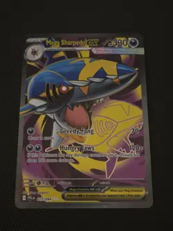 Mega Sharpedo EX 113/094 Me02: Phantasmal Flames Ultra Rare Pokemon TCG NM - Image 1