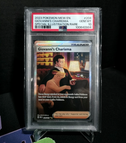 2023 POKEMON MEW EN-151 SPECIAL ILLUSTRATION RARE GIOVANNI'S CHARISMA PSA 10 - Image 1